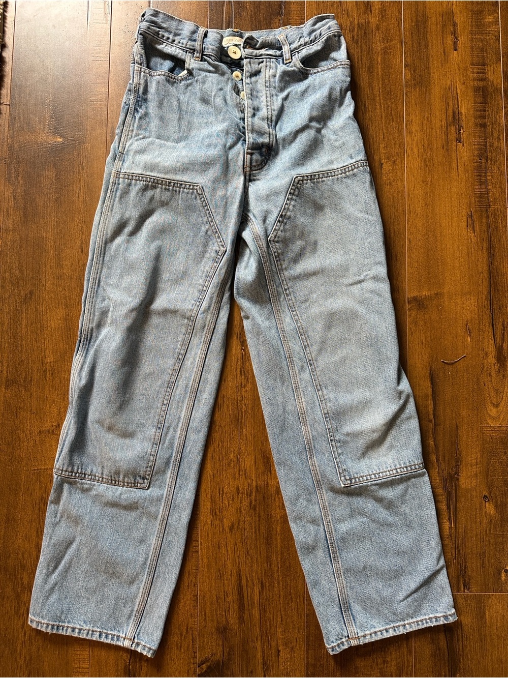 Jesse Kamm - Patch Front Handy Pant - Cowboy Blue Denim Jeans - Size 6